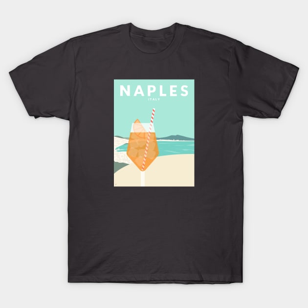 Naples, Italy Travel Poster T-Shirt by lymancreativeco